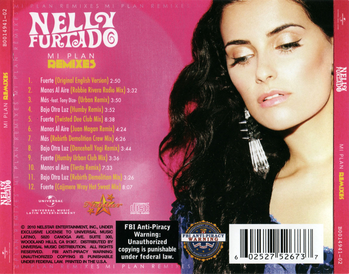 Cartula Trasera de Nelly Furtado - Mi Plan Remixes