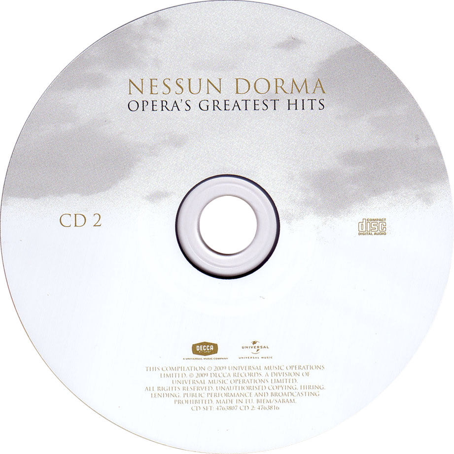 Cartula Cd2 de Nessun Dorma: Opera's Greatest Hits