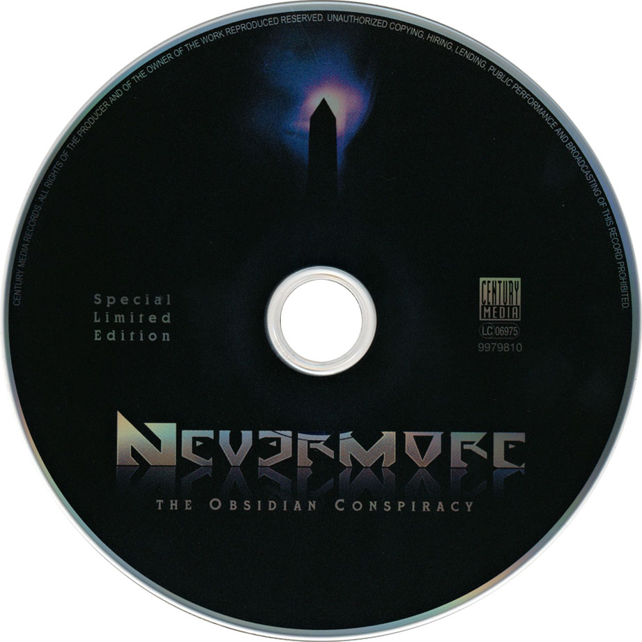 Cartula Cd1 de Nevermore - The Obsidian Conspiracy (Limited Edition)