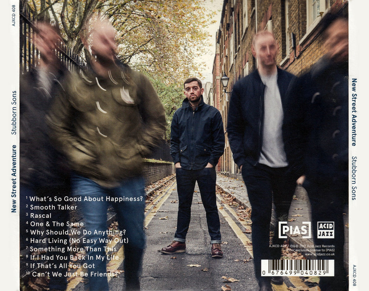 Cartula Trasera de New Street Adventure - Subborn Sons