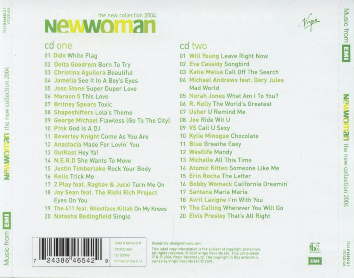 Cartula Trasera de New Woman (The New Collection 2004)