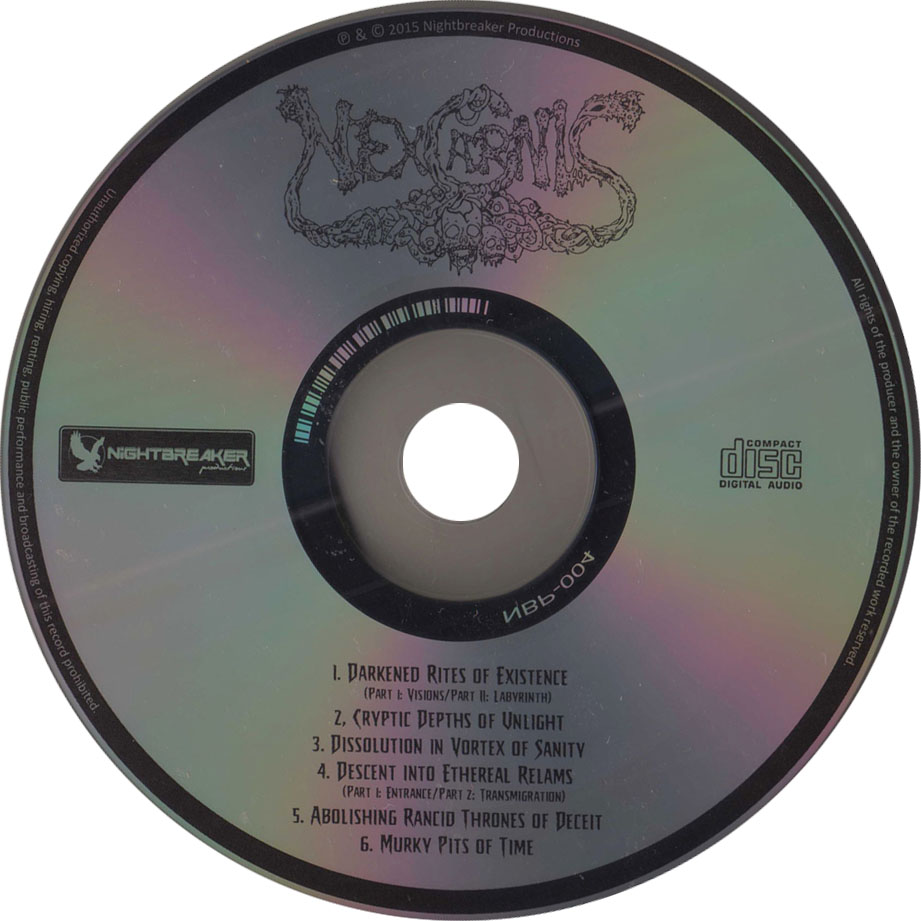 Cartula Cd de Nex Carnis - Obscure Visions Of Dark