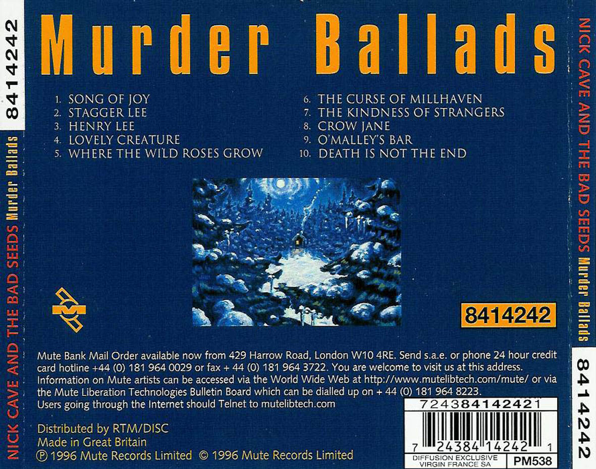 Cartula Trasera de Nick Cave & The Bad Seeds - Murder Ballads