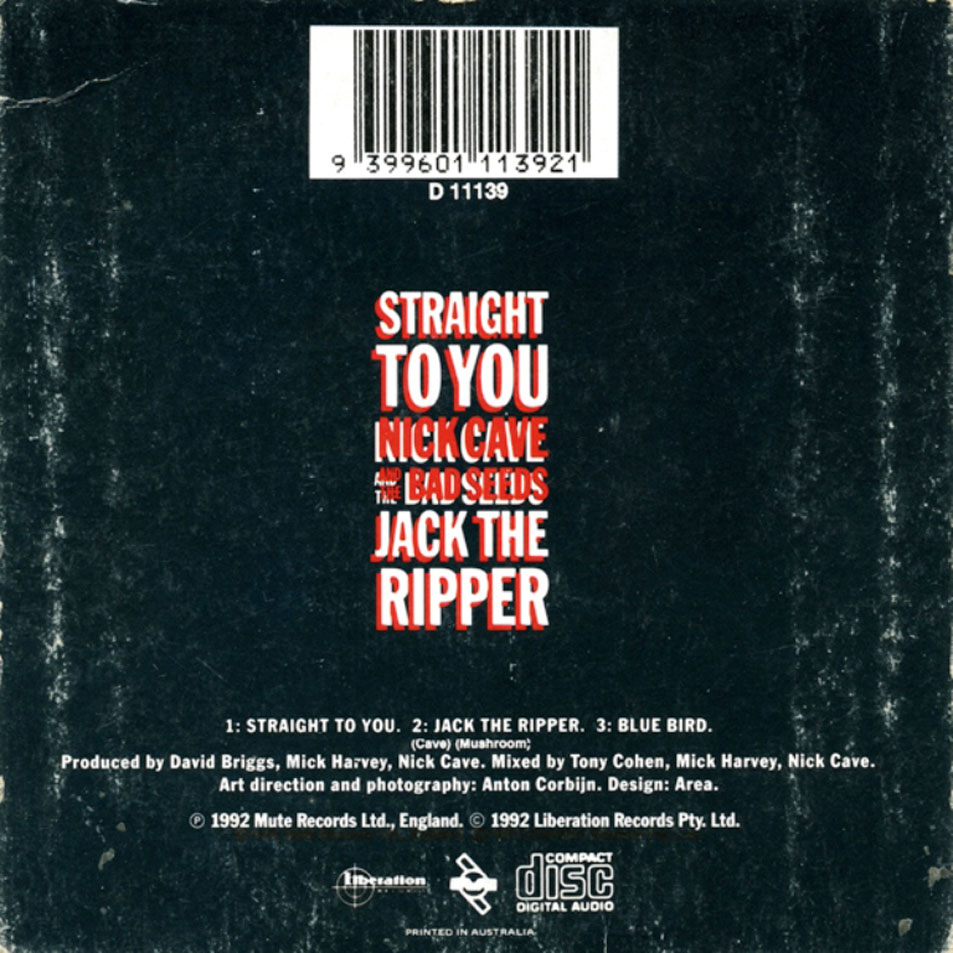 Cartula Interior Frontal de Nick Cave & The Bad Seeds - Straight To You / Jack The Ripper (Cd Single)