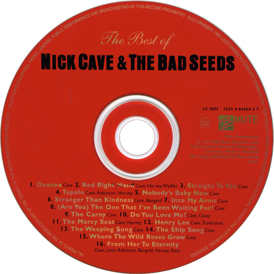 Cartula Cd1 de Nick Cave & The Bad Seeds - The Best Of Nick Cave & The Bad Seeds