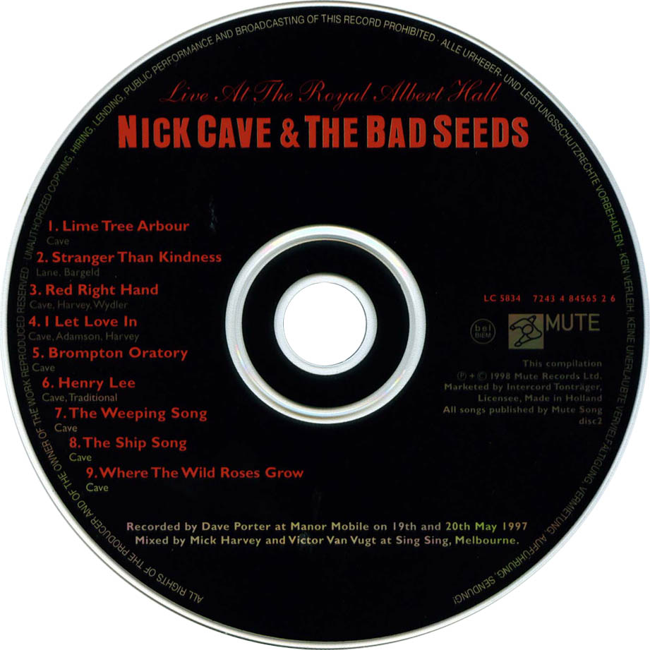 Cartula Cd2 de Nick Cave & The Bad Seeds - The Best Of Nick Cave & The Bad Seeds
