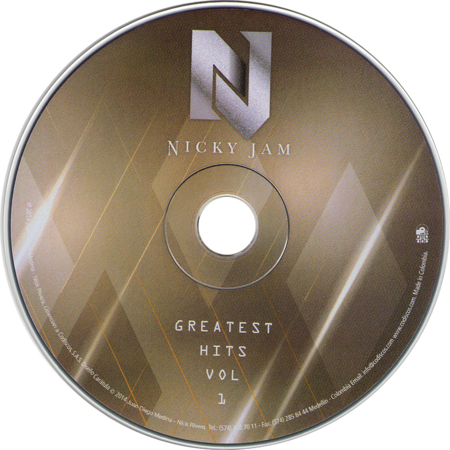 Cartula Cd de Nicky Jam - Greatest Hits Volumen 1