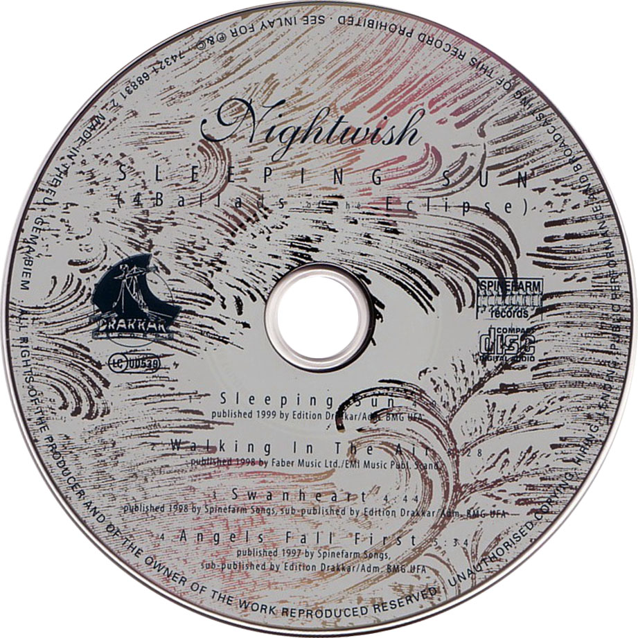 Cartula Cd de Nightwish - Sleeping Sun (Cd Single)