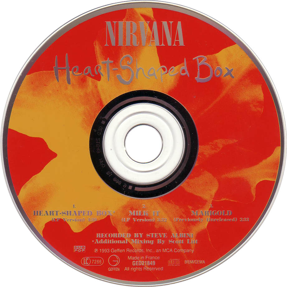 Cartula Cd de Nirvana - Heart Shaped Box (Cd Single)
