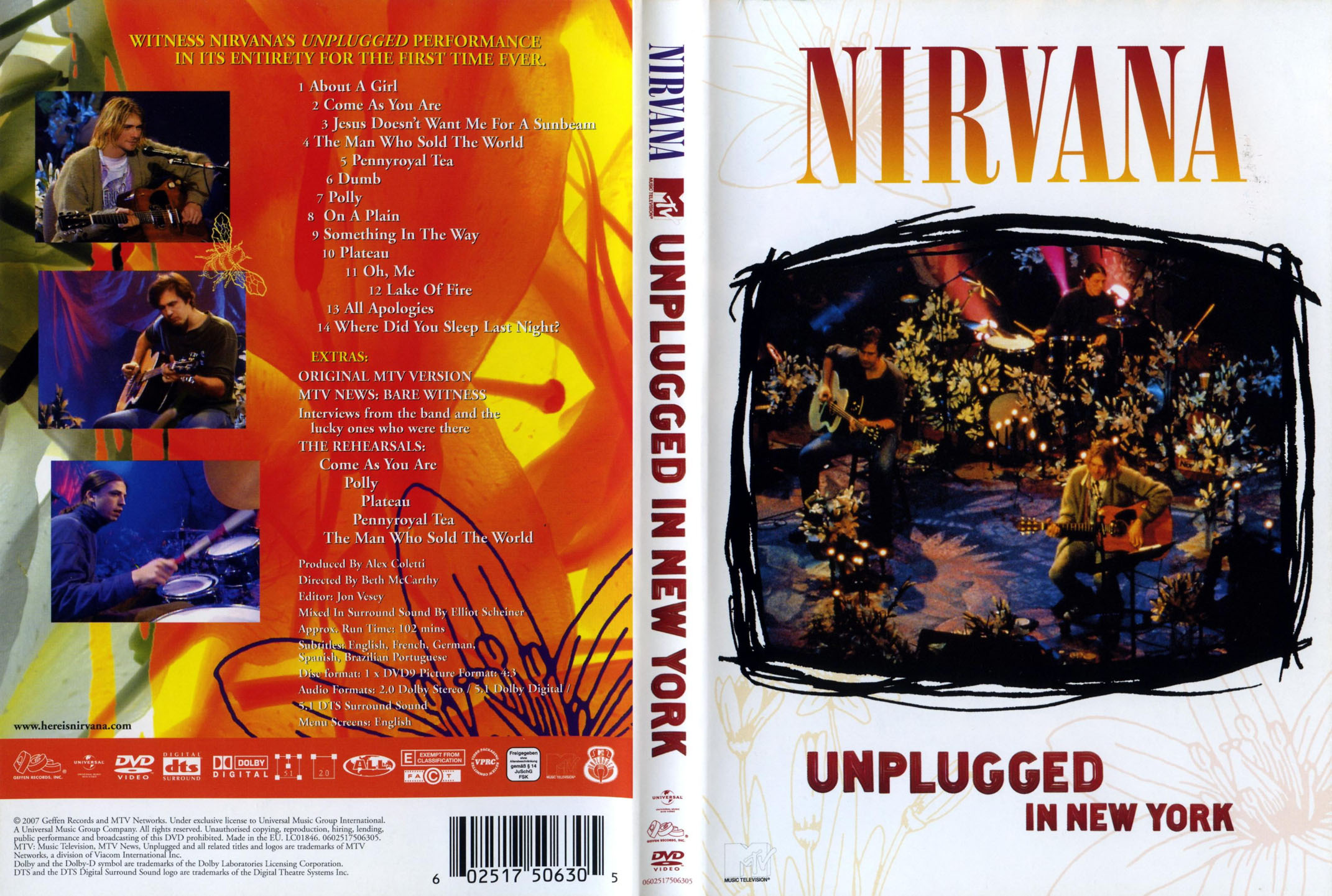 Cartula Caratula de Nirvana - Mtv Unplugged In New York (Dvd)