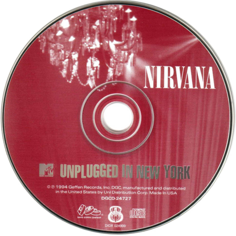 Cartula Cd de Nirvana - Unplugged In New York