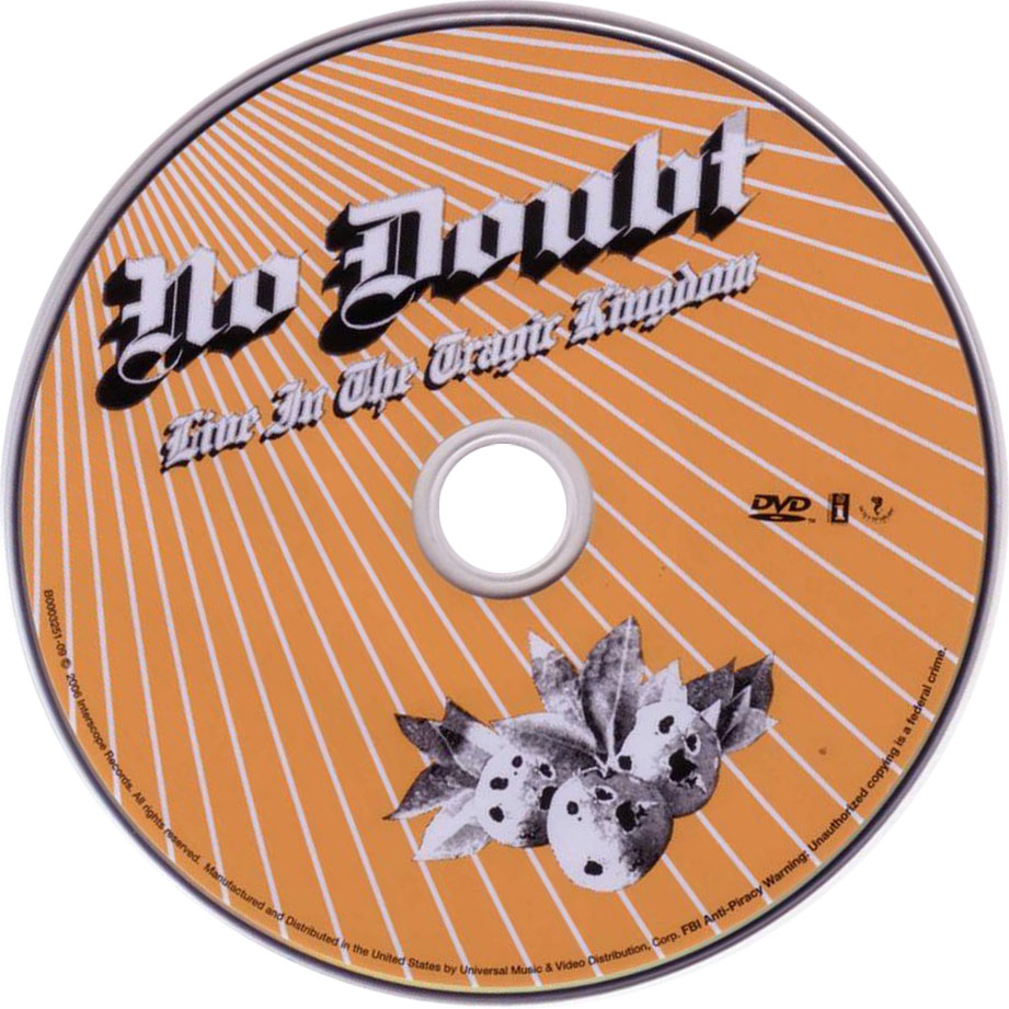 Cartula Dvd de No Doubt - Live In The Tragic Kingdom (Dvd)