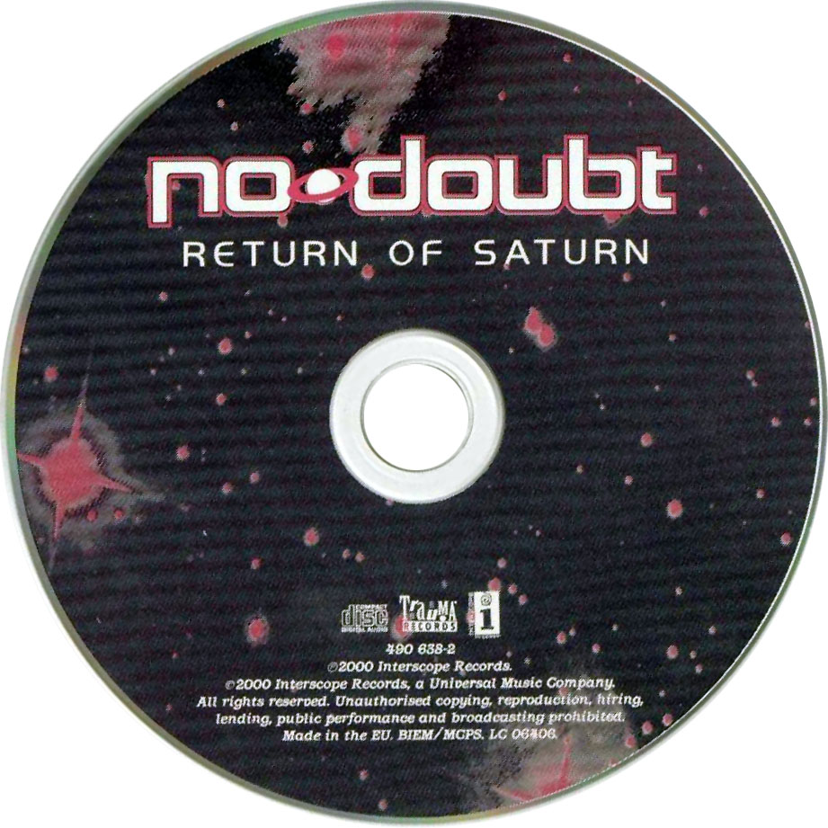Cartula Cd de No Doubt - Return Of Saturn