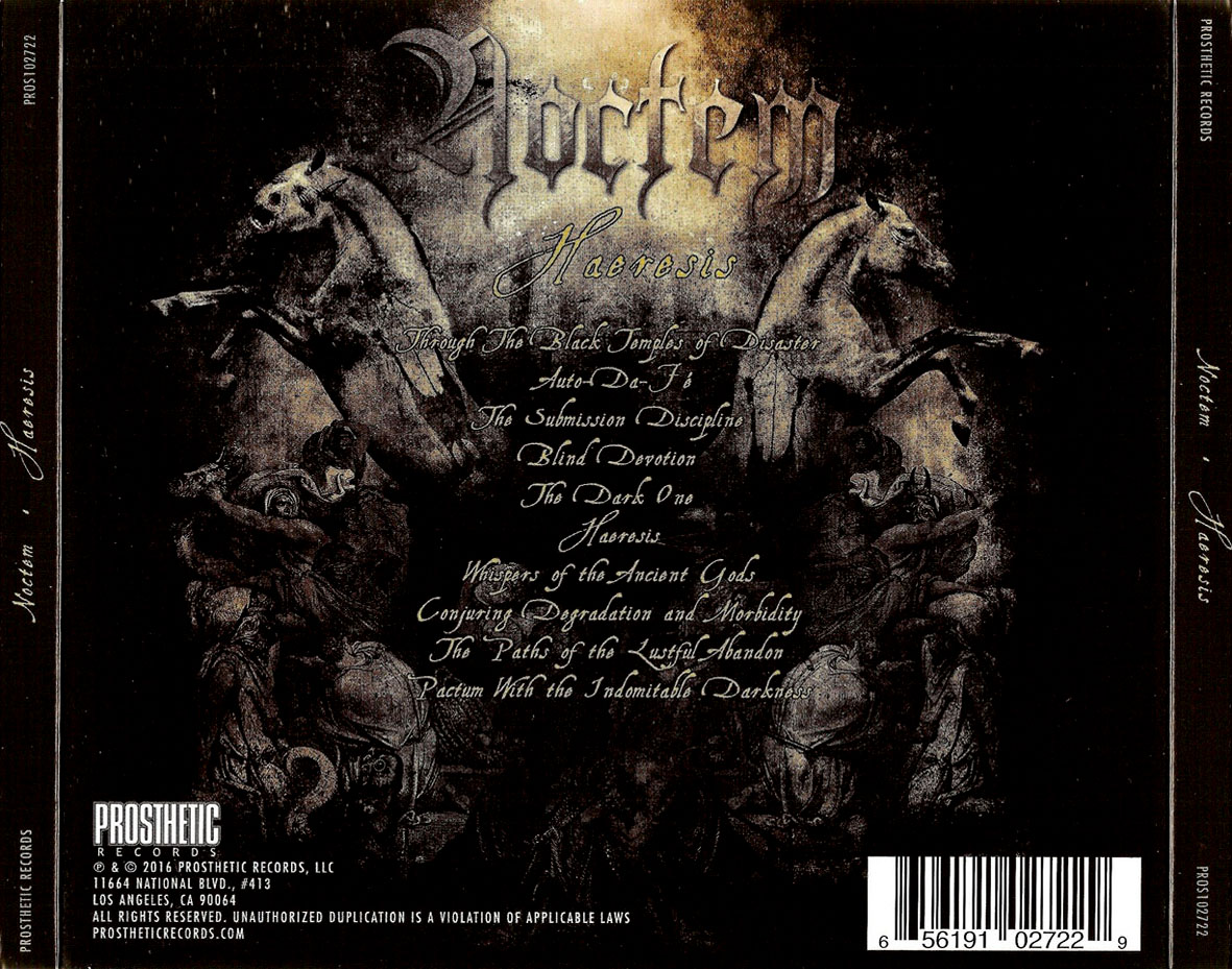 Cartula Trasera de Noctem - Haeresis