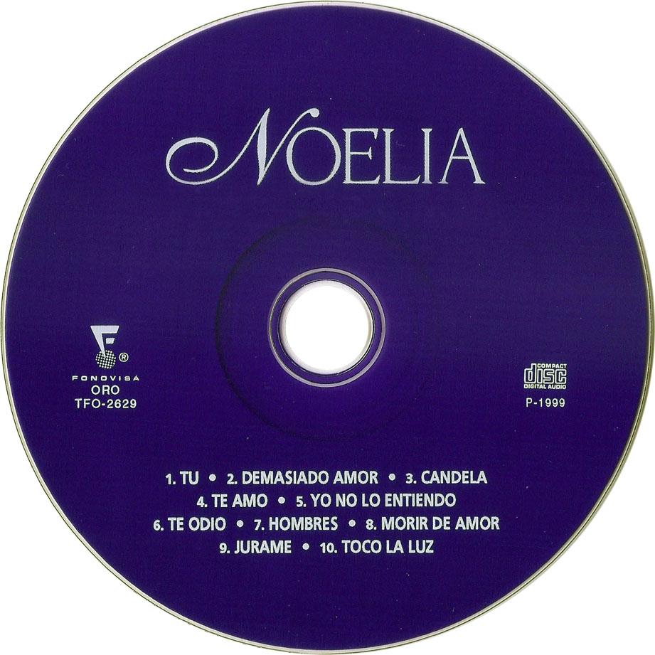 Cartula Cd de Noelia - Noelia