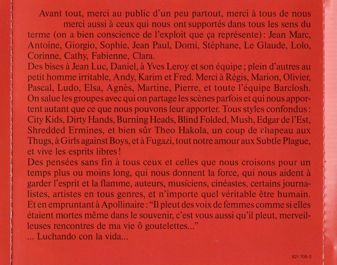 Cartula Interior Trasera de Noir Desir - Dies Irae