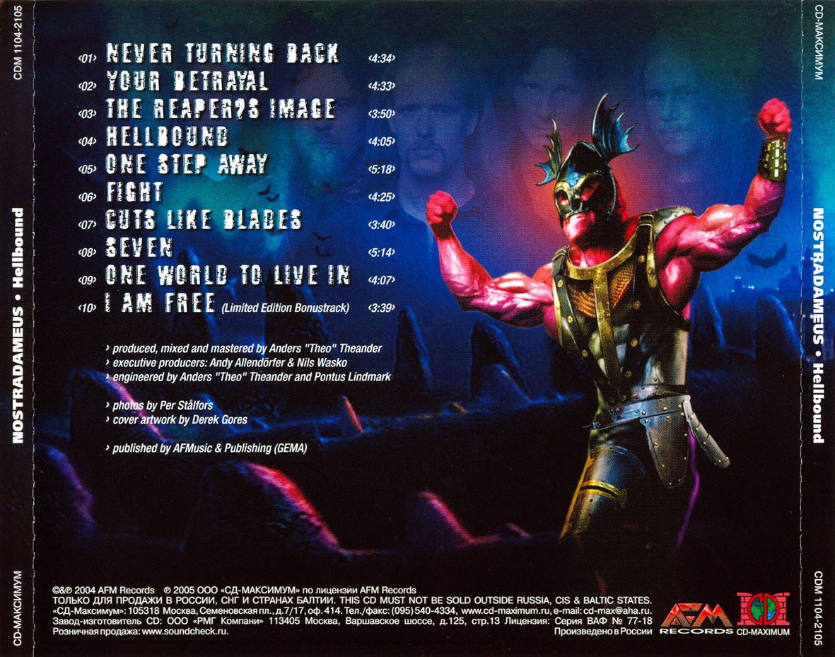 Cartula Trasera de Nostradameus - Hellbound