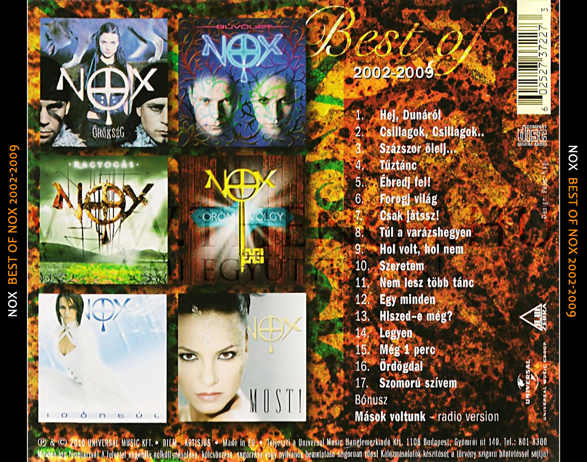 Cartula Trasera de Nox - Best Of Nox 2002-2009