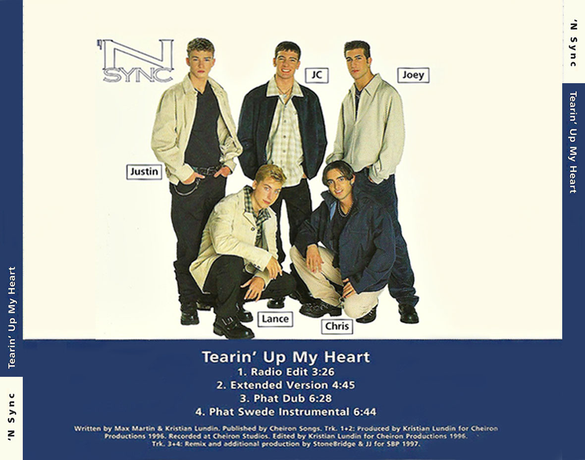 Cartula Trasera de Nsync - Tearin' Up My Heart (Cd Single) (German Editon)