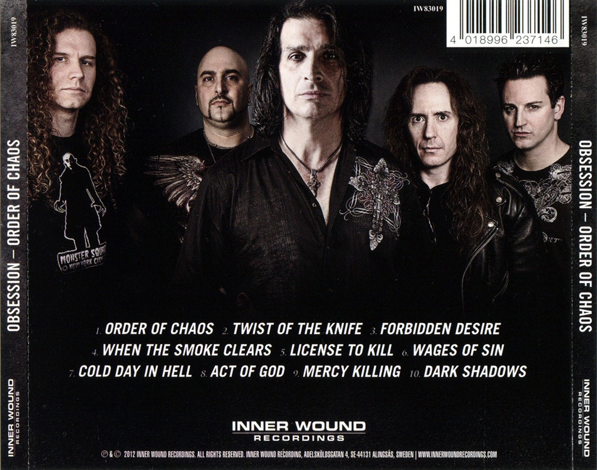 Cartula Trasera de Obsession - Order Of Chaos