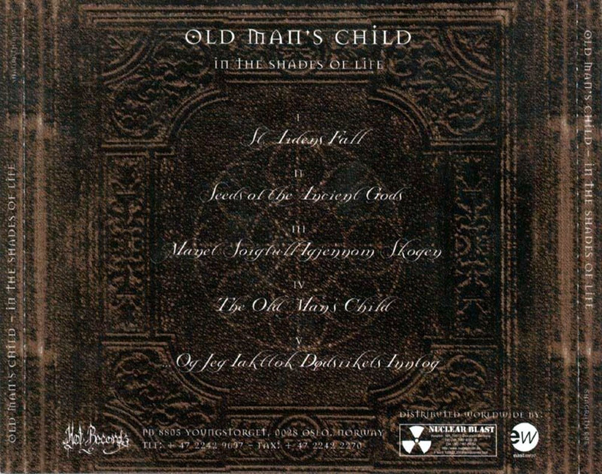 Cartula Trasera de Old Man's Child - In The Shades Of Life (Ep)