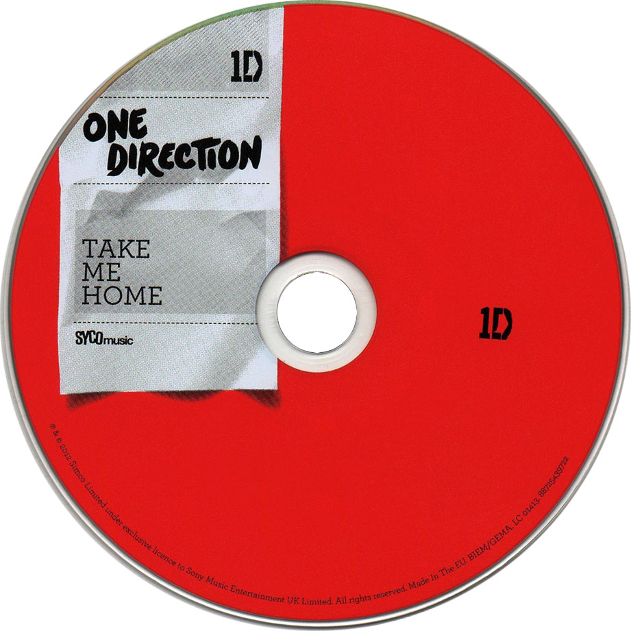 Cartula Cd de One Direction - Take Me Home