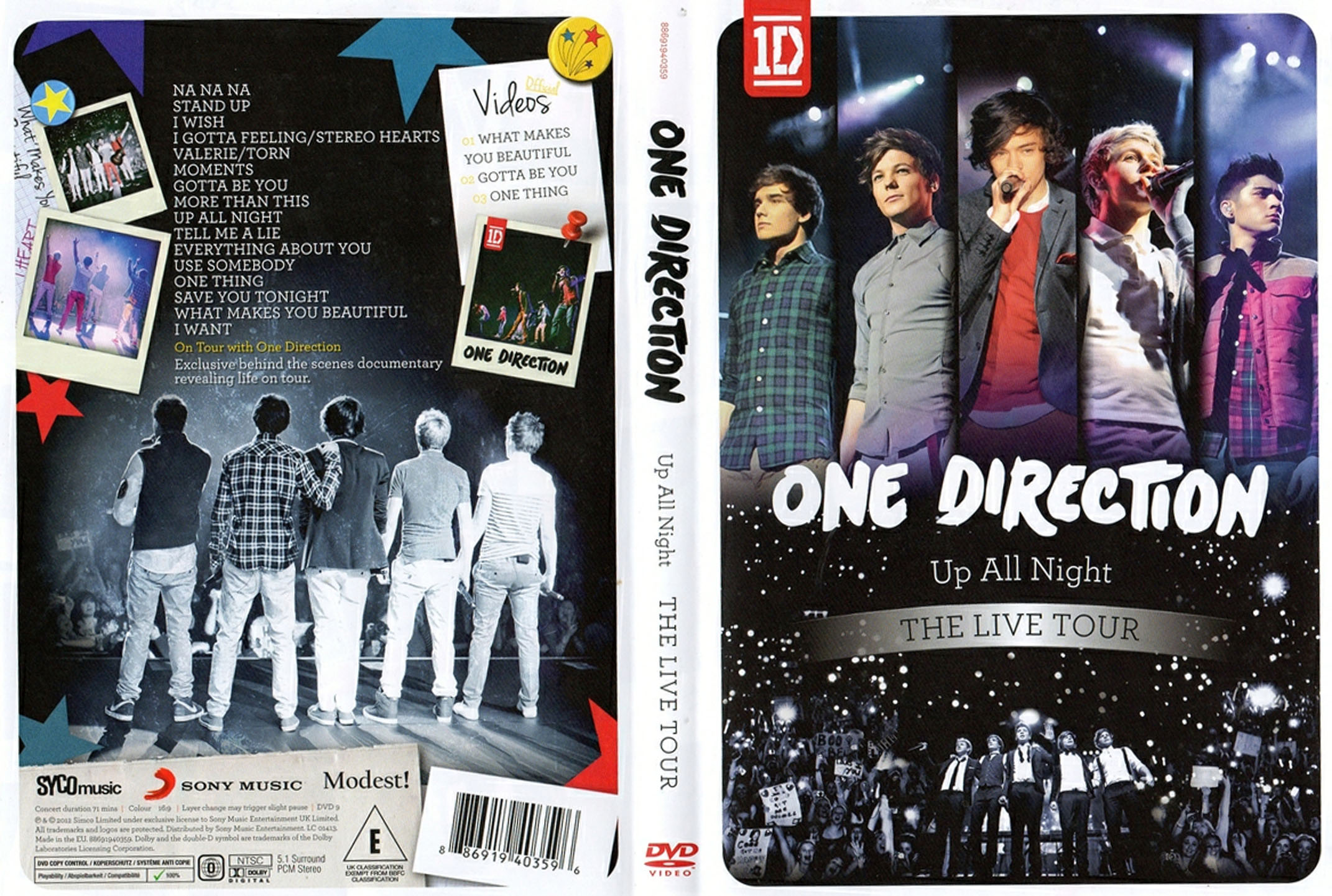 Cartula Caratula de One Direction - Up All Night: The Live Tour (Dvd)