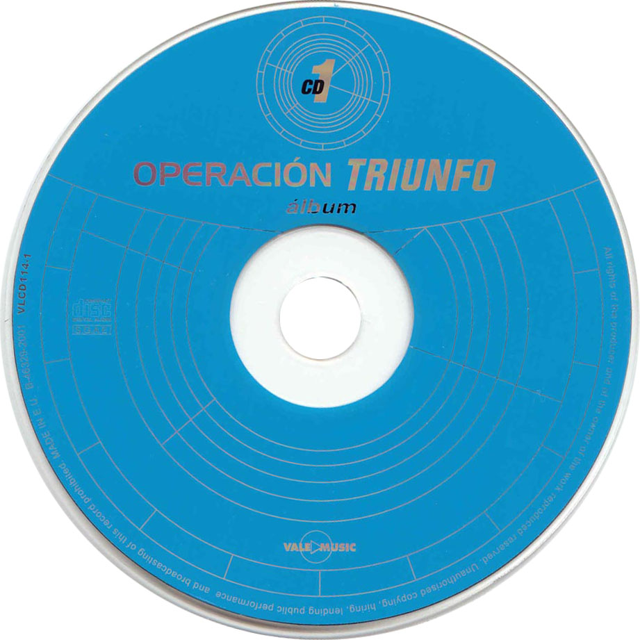 Cartula Cd1 de Operacion Triunfo 2001-2002 Album