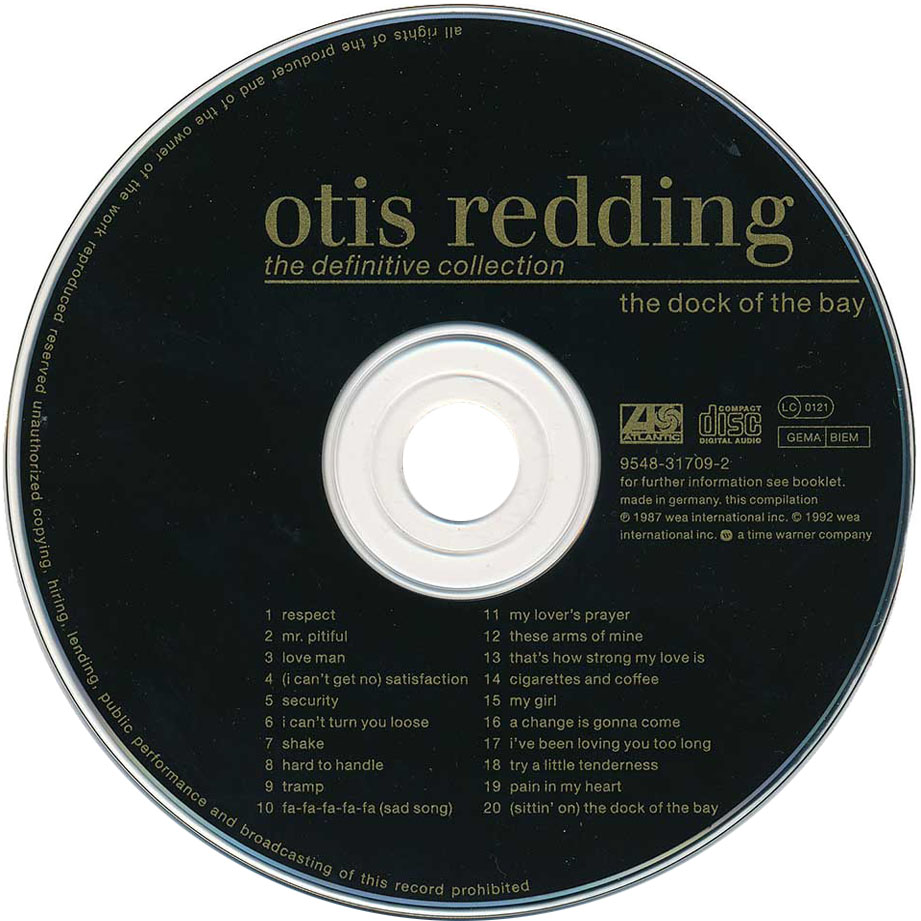 Cartula Cd de Otis Redding - The Dock Of The Bay The Definitive Collection