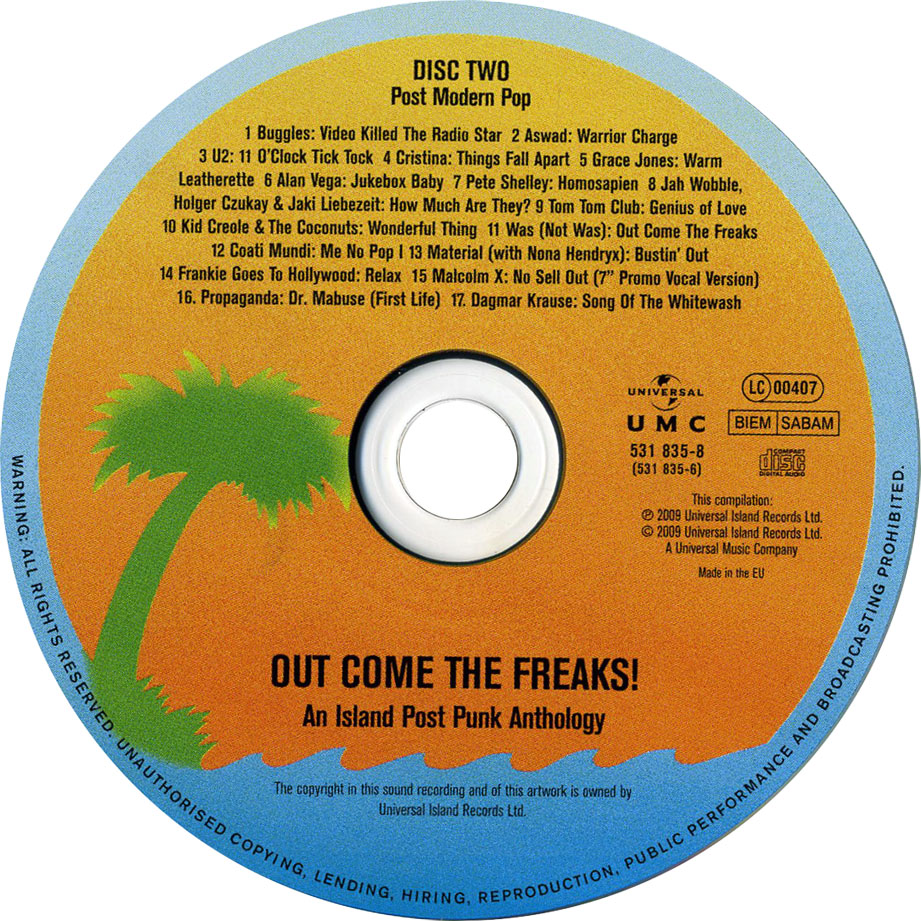 Cartula Cd2 de Out Come The Freaks! An Island Post Punk Anthology