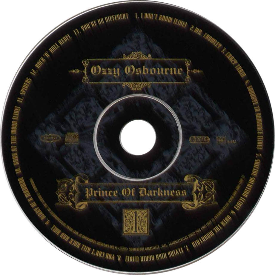 Cartula Cd1 de Ozzy Osbourne - Prince Of Darkness