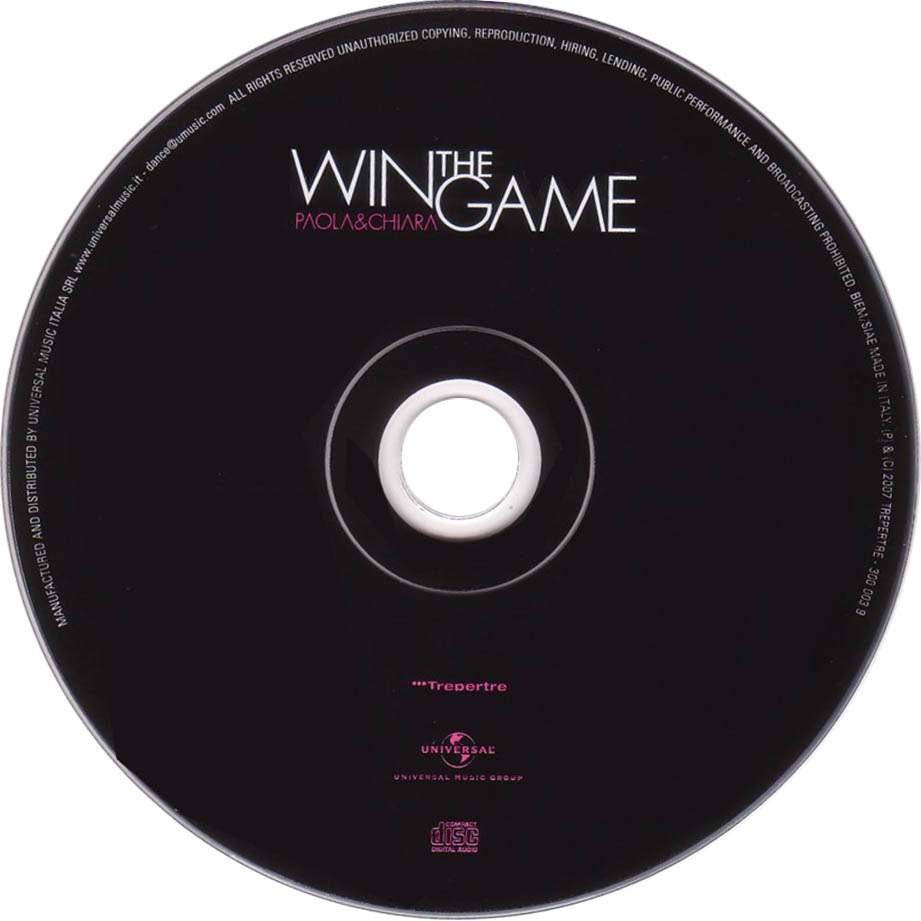 Cartula Cd de Paola & Chiara - Win The Game