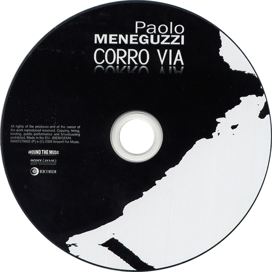 Cartula Cd de Paolo Meneguzzi - Corro Via