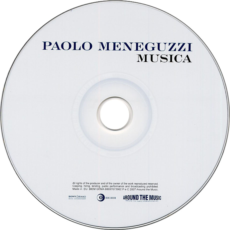 Cartula Cd de Paolo Meneguzzi - Musica