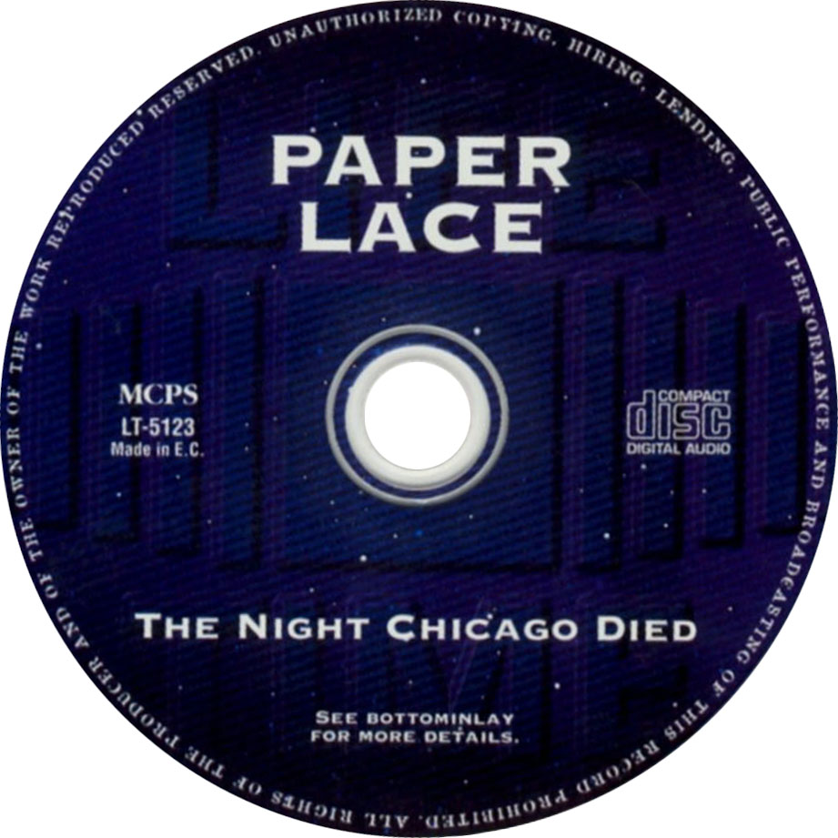 Cartula Cd de Paper Lace - The Night Chicago Died