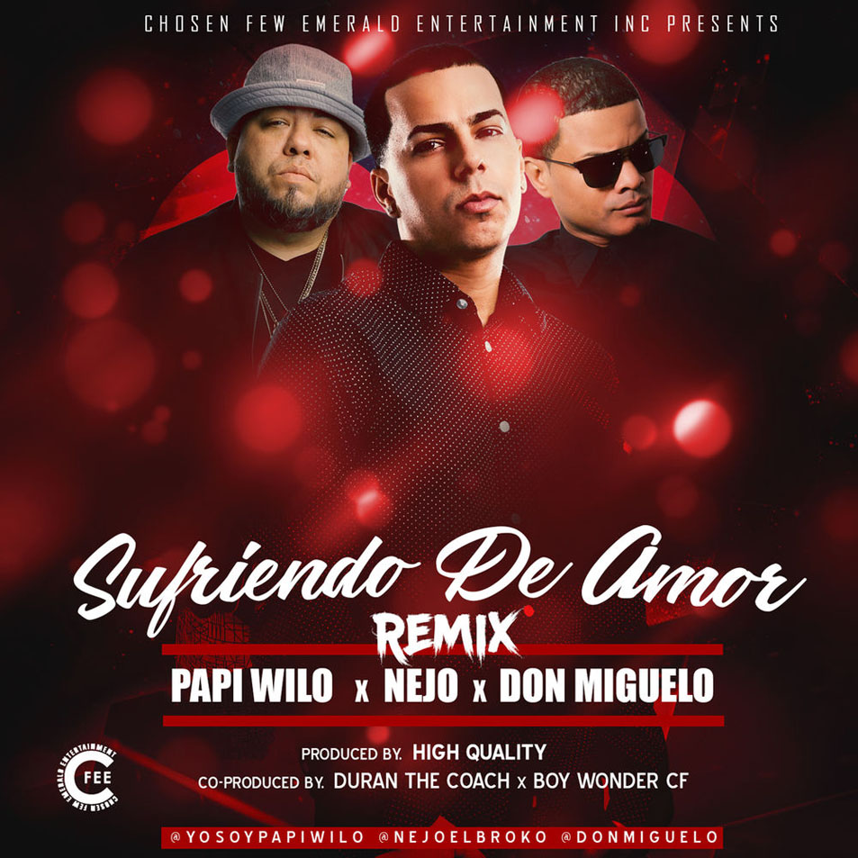 Car�tula Frontal de Papi Wilo - Sufriendo De Amor (Featuring �ejo & Don Miguelo) (Remix) (Cd Single)