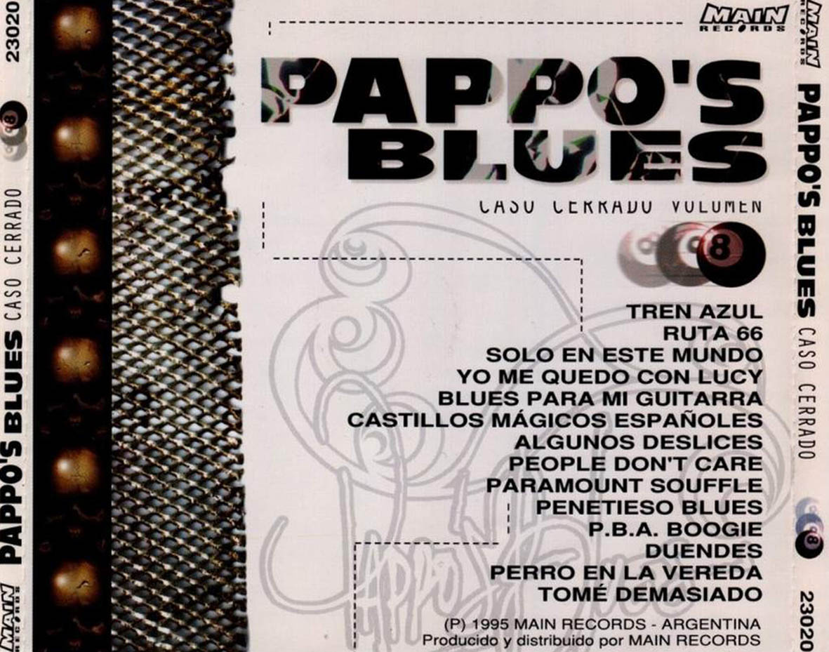 Cartula Trasera de Pappo's Blues - Caso Cerrado