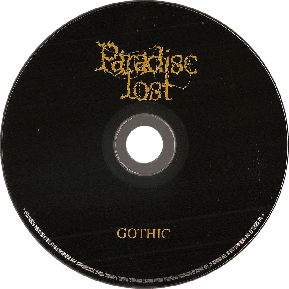 Cartula Cd de Paradise Lost - Gothic