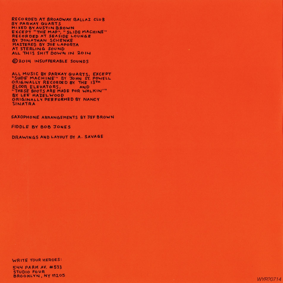 Cartula Interior Frontal de Parquet Courts - Content Nausea