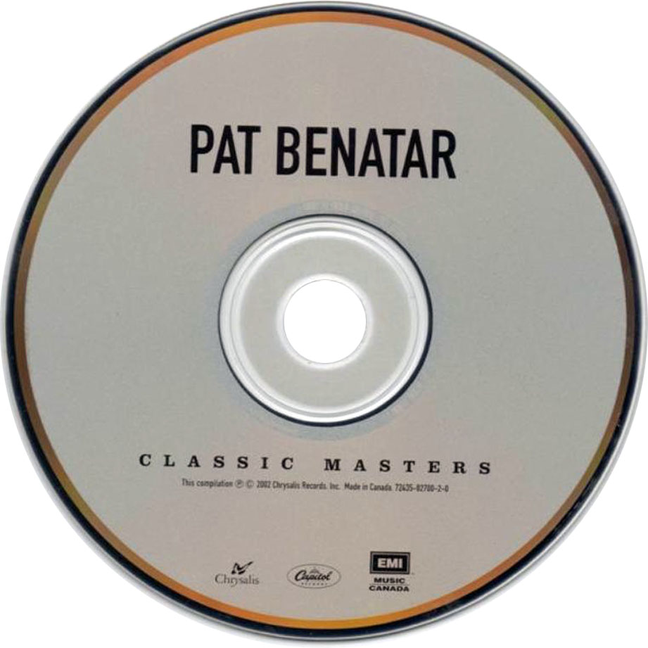 Cartula Cd de Pat Benatar - Classic Masters