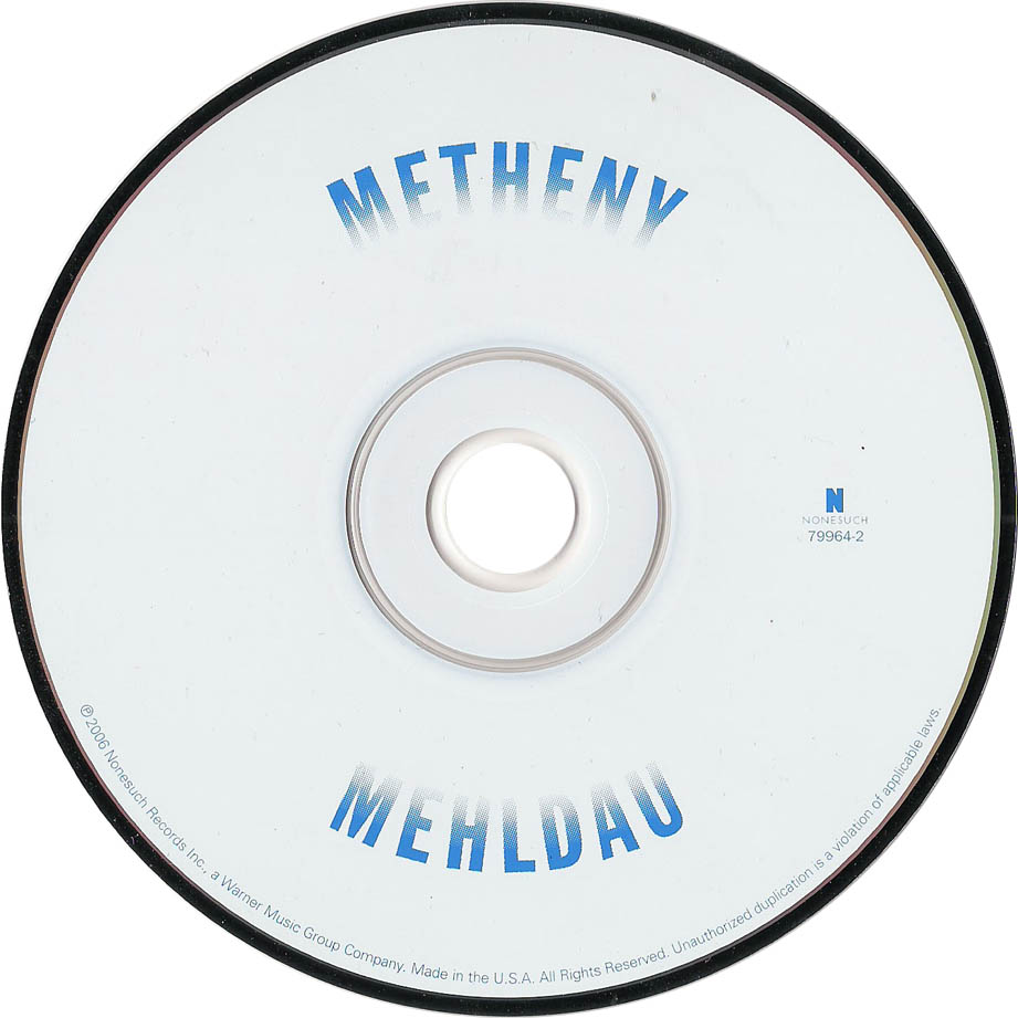 Cartula Cd de Pat Metheny Brad Mehldau - Metheny Mehldau