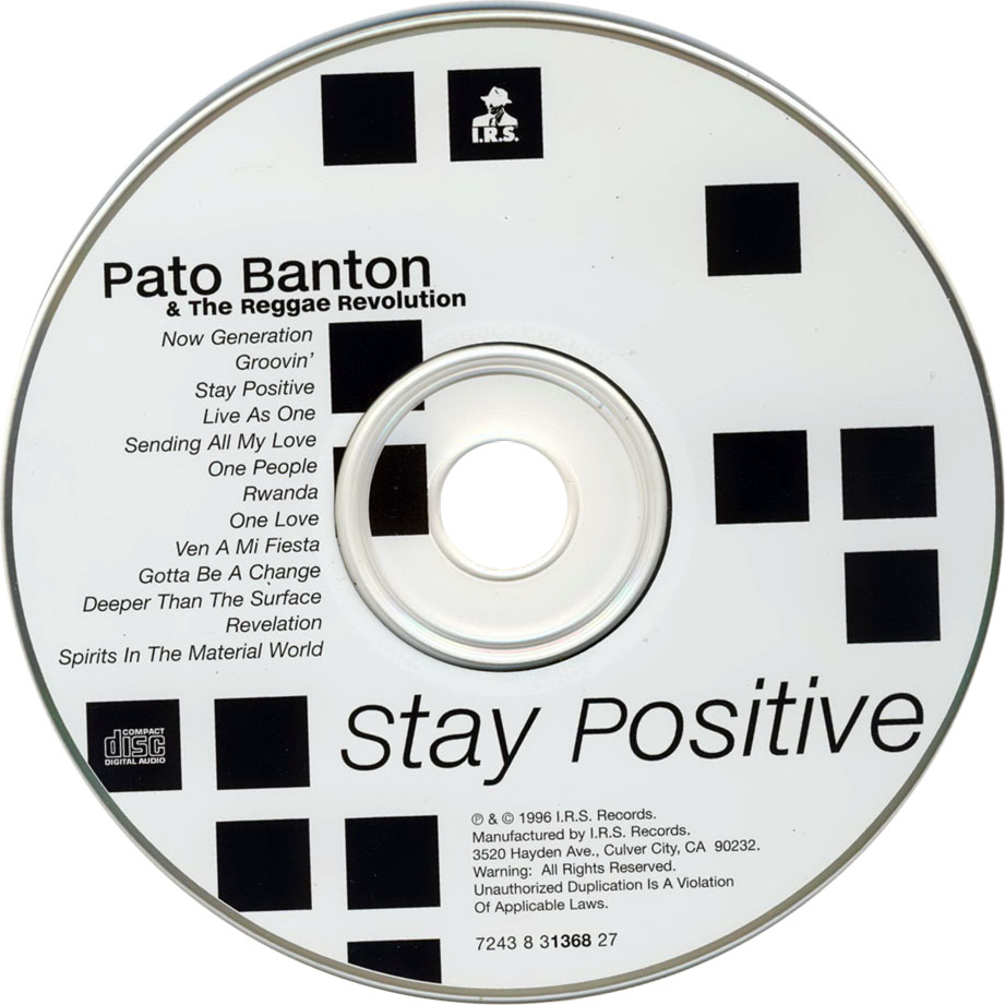Cartula Cd de Pato Banton - Stay Positive