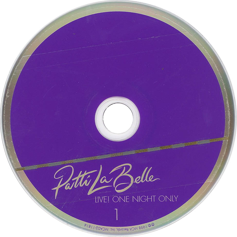 Cartula Cd1 de Patti Labelle - Live! One Night Only
