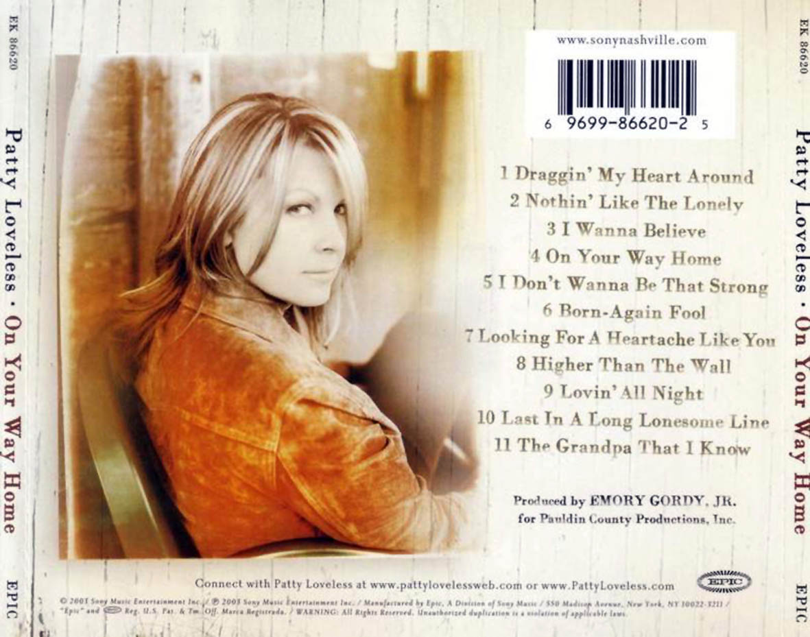 Cartula Trasera de Patty Loveless - On Your Way Home