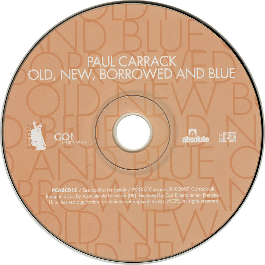 Cartula Cd de Paul Carrack - Old, New, Borrowed And Blue