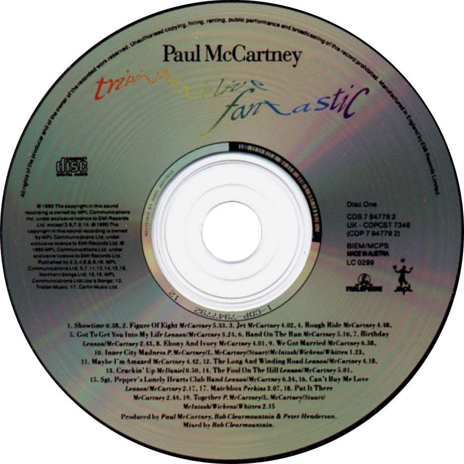 Cartula Cd de Paul Mccartney - Tripping The Live Fantastic