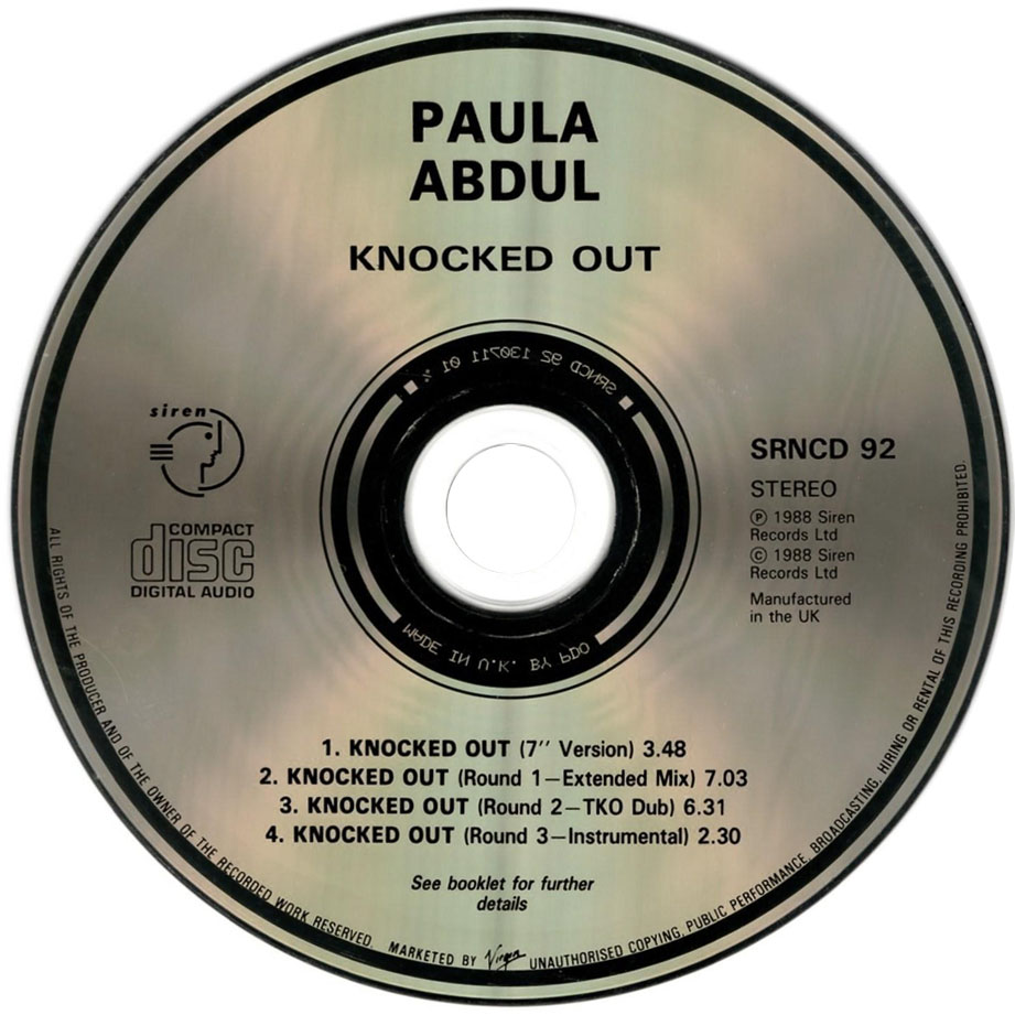 Cartula Cd de Paula Abdul - Knocked Out (Cd Single)