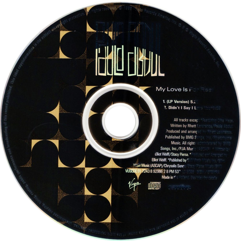 Cartula Cd de Paula Abdul - My Love Is For Real (Cd Single)