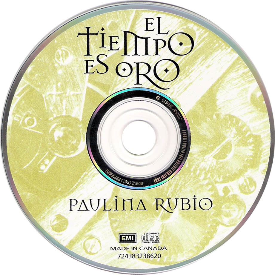 Cartula Cd de Paulina Rubio - El Tiempo Es Oro