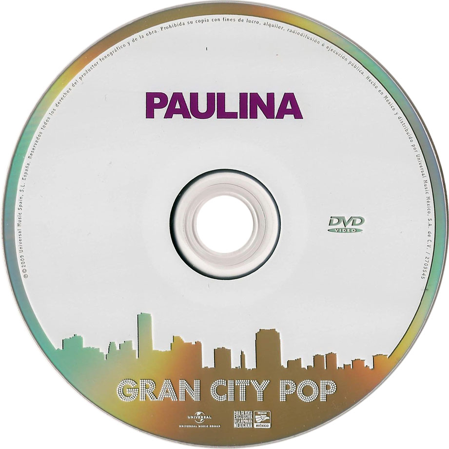 Cartula Dvd de Paulina Rubio - Gran City Pop (Edicion Deluxe)